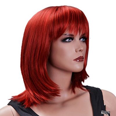 Medium-Red-Bangs-Hair-BOB-Women-Wigs-Party-Cosplay-0