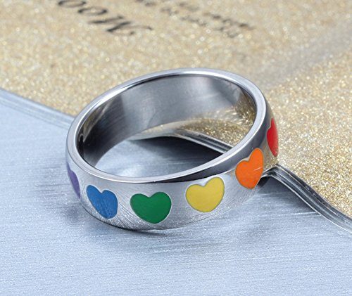Nanafast-Titanium-Stainless-Steel-Rubber-Heart-Rainbow-Ring-Gay-and-Lesbian-LGBT-Pride-Wedding-Band-Jewelry-0-1