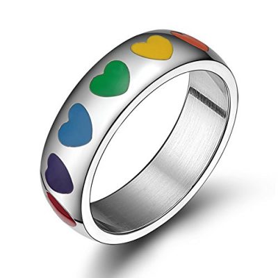 Nanafast-Titanium-Stainless-Steel-Rubber-Heart-Rainbow-Ring-Gay-and-Lesbian-LGBT-Pride-Wedding-Band-Jewelry-0