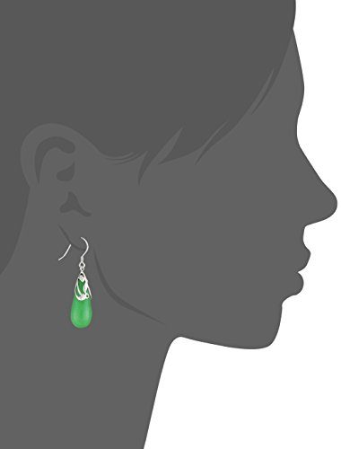 Rhodium-Plated-Sterling-Silver-Green-Jade-Teardrop-Earrings-0-0