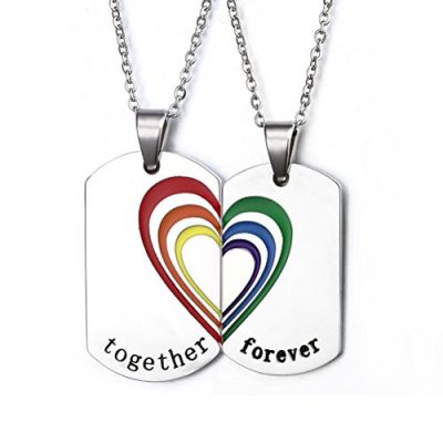 Stainless-Steel-Rainbow-Puzzle-Heart-Pendant-Necklace-for-Gay-Lesbian-PrideFree-Chain-20-inch-0