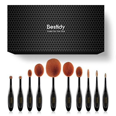 Bestidy-Professional-Makeup-Brushes-10-Piece-Soft-Oval-Toothbrush-Design-Makeup-Brush-Tool-and-with-Gift-Box-Set-0