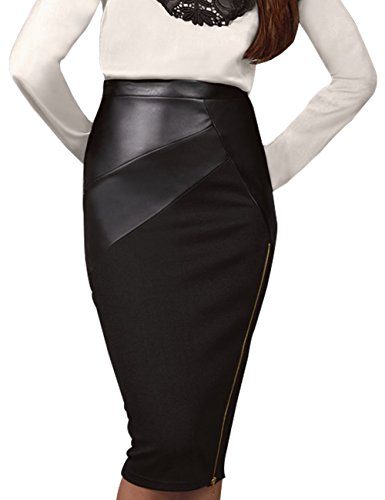 Just-Quella-Womens-PU-Pencil-Leather-Skirt-8006-0