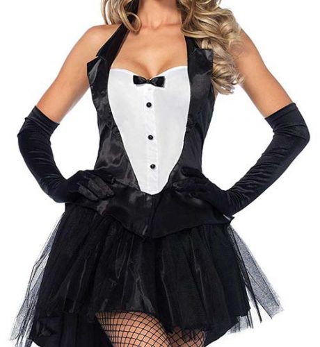 Crossdresser Bunny Girl Costume 3 Piece Tux and Tails by Leg Avenue