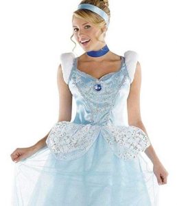 Crossdresser Cinderella Dress Deluxe Adult Costume by Disguise