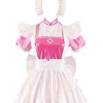 Gocebaby Sissy Maid PVC Lockable Style Long Pink Crossdressing Uniform Costume