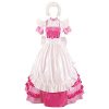 Gocebaby-Sissy-Maid-PVC-Lockable-Style-Long-Pink-Dress-Uniform-Costumes-0