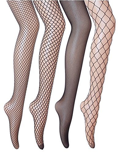 Veniroc-Womens-4-Pairs-Pantyhose-Fishnet-Stocking-Black-Stretchy-Tights-0