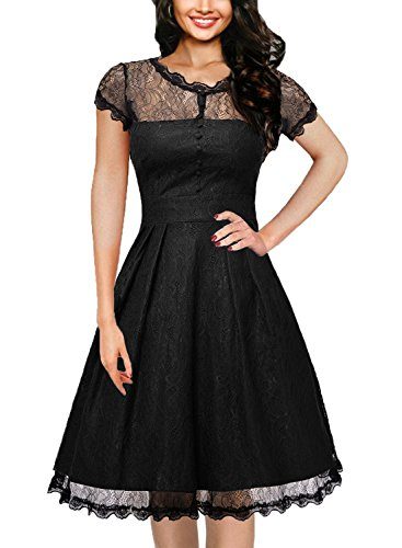 OWIN-Womens-Retro-Floral-Lace-Cap-Sleeve-Vintage-Swing-Bridesmaid-Dress-0