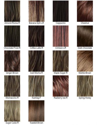 Izzie Noriko Wig Collection Color Contact Sheet