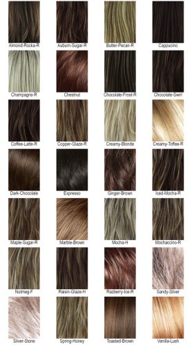 Joile Noriko Wig Collection Color Contact Sheet