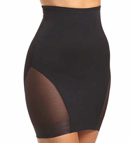Miraclesuit-Shapewear-Womens-Extra-Firm-Sexy-Sheer-Shaping-Hi-Waist-Slip-Black-Body-Shaper-MD-0