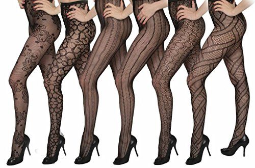 Isadora-Paccini-Womens-6-Pack-Fishnet-Lace-Pantyhose-Tights-0