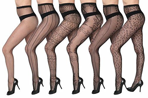 Isadora-Paccini-Womens-6-Pack-Fishnet-Lace-Pantyhose-Tights-One-Size-Fits-Most-Black-810-0