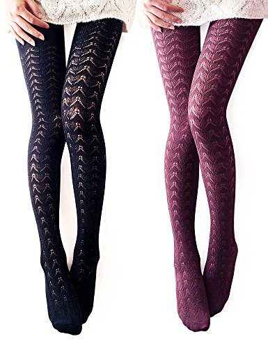 Vero-Monte-Womens-Hollow-Out-Knitted-Patterned-Tights-0