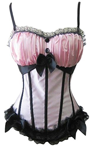 Dingang Spaghetti Strap Bowknot Corset With G-String
