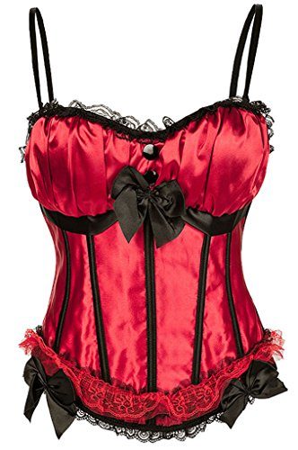 AlivilaY-Fashion-Womens-Vintage-Sexy-Overbust-Bowknot-Corset-8899-RedBlack-S-0