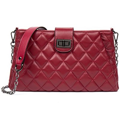 ANA-LUBLIN-Women-Real-Leather-Cross-Body-Bag-Lambskin-Quilted-Shoulder-Bag-Small-Handbag-Purse-Scale-Wine-Red-0