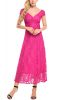ANGVNS-Women-Casual-V-Neck-Lace-Dress-Wedding-Bridesmaid-Maxi-Formal-Dresses-Rose-Red-S-0