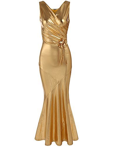 ANGVNS-Womens-Sleeveless-V-Neck-Sparkly-Boycon-Faux-Wrap-Party-Evening-Gown-0