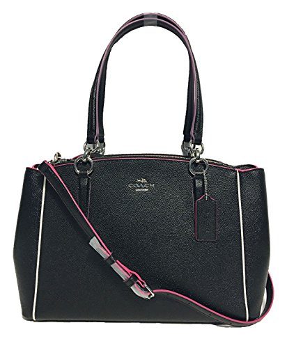 COACH-Crossgrain-Leather-Christie-Carryall-Handbag-Small-SVBlack-Multi-0