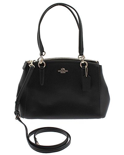 COACH-Crossgrain-Leather-Christie-Carryall-Shoulder-Bag-Handbag-Black-36606-0