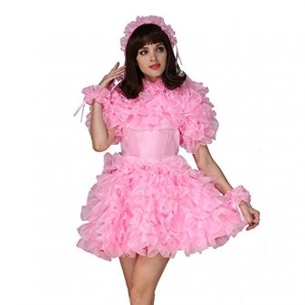 GOceBaby-Sissy-French-Maid-Lockable-Organza-Puffy-A-Line-Dress-Uniform-Crossdress-0-0