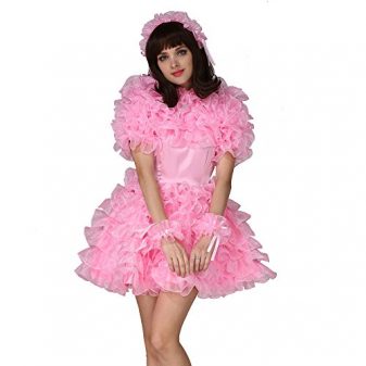 GOceBaby-Sissy-French-Maid-Lockable-Organza-Puffy-A-Line-Dress-Uniform-Crossdress-0-3