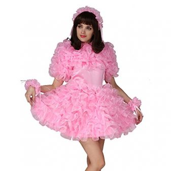 GOceBaby-Sissy-French-Maid-Lockable-Organza-Puffy-A-Line-Dress-Uniform-Crossdress-0-4