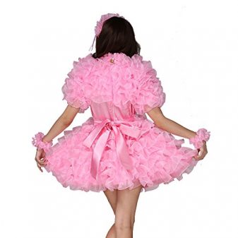 GOceBaby-Sissy-French-Maid-Lockable-Organza-Puffy-A-Line-Dress-Uniform-Crossdress-0-7