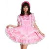 GOceBaby-Sissy-Girl-Maid-Lockable-Pink-Organza-Satin-Dress-Costume-Crossdress-0