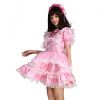 GOceBaby-Sissy-Girl-Maid-Lockable-Pink-Organza-Satin-Dress-Costume-Crossdress-0-3