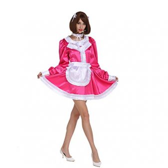 GOceBaby-Sissy-Girl-Maid-Lockable-Pleated-Frill-Rose-Carmine-Dress-Crossdress-0-4