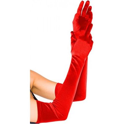GYBest-Classic-Adult-Size-21-Long-Party-Bridal-Dance-Opera-Length-Satin-Gloves-Red-0