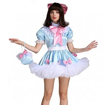 Gocebaby-Sissy-Girl-Lockable-Maid-Bow-Dress-Stain-Puffy-Crossdress-Uniform-Costume-0-1