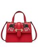 LAFESTIN-Womens-Shoulder-Handbags-Embroidered-Vintage-Top-Handle-Bags-Leather-Red-0