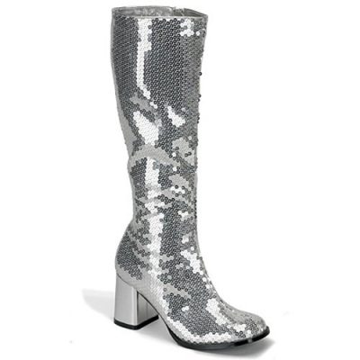 SPECTACULAR-300SQ-3-Knee-Boot-Silver-Size-6-0