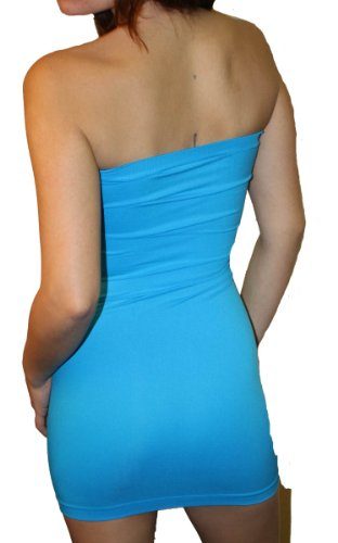 Womens-Seamless-Strapless-Fitted-Mini-Dress-One-Size-Fits-All-0