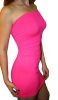 Womens-Seamless-Strapless-Fitted-Mini-Dress-One-Size-Fits-All-Neon-Pink-0