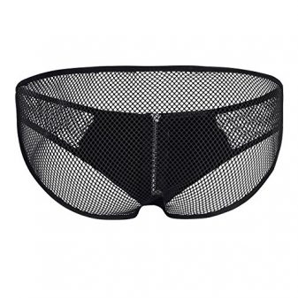 YiZYiF-Mens-Stretchy-Openwork-Fish-Net-Thong-Underwear-with-Zipper-Front-0-0