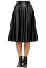 Zeagoo-Womens-Leather-Pleated-Skirt-Elastic-Waist-Midi-PU-Skirts-With-Pockets-0-2
