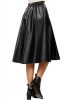 Zeagoo-Womens-Leather-Pleated-Skirt-Elastic-Waist-Midi-PU-Skirts-With-Pockets-0-4
