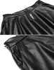 Zeagoo-Womens-Leather-Pleated-Skirt-Elastic-Waist-Midi-PU-Skirts-With-Pockets-0-5
