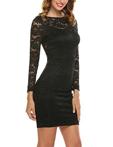 Zeagoo-Womens-Vintage-Floral-Lace-Long-Sleeve-Semi-Formal-Cocktail-Evening-Pencil-Dress-0-1