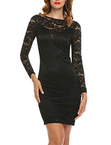 black long sleeve semi formal dress