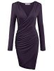 ANGVNS-Women-Fitted-Long-Sleeve-V-Neck-Bodycon-Dress-S-Purple-0