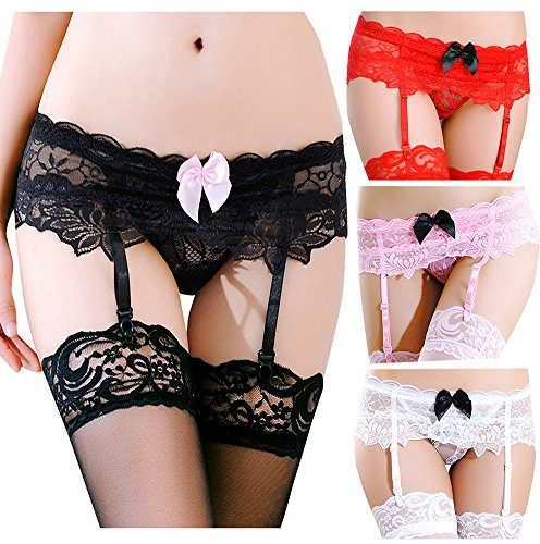 Adulove-Garter-Belt-Womens-4-Pack-Suspender-Belt-Set-with-Straps-and-Clips-for-Stockings-0-0