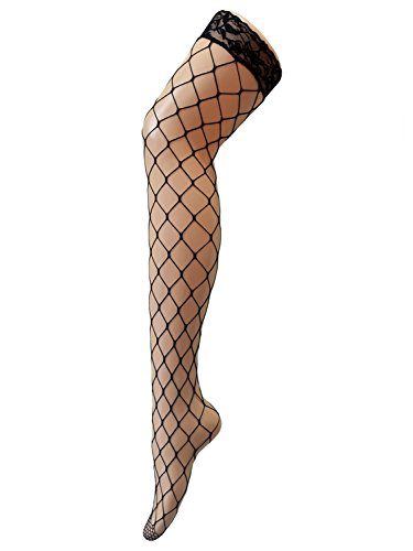 Amoretu-Sexy-Classical-Lace-Up-Thigh-High-Large-Mesh-Fishnet-Stockings-0
