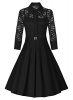 MissMay-Womens-Vintage-1950s-Style-34-Sleeve-Black-Lace-Flare-A-line-Dress-0-1