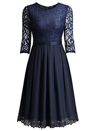 MissMay-Womens-Vintage-Half-Sleeve-Floral-Lace-Cocktail-Party-Pleated-Swing-Dress-0-1